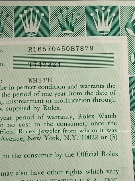 rolex watch warranty.